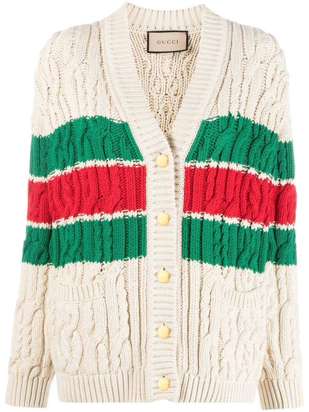 Gucci Cardigan mit Zopfmuster - Weiß von Gucci