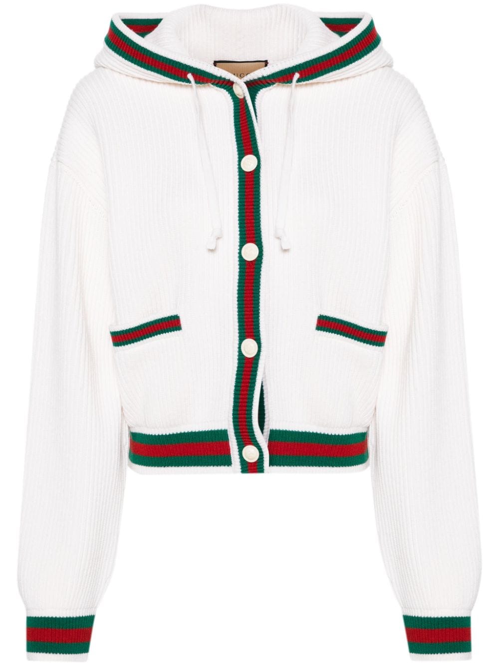 Gucci Cardigan mit Webstreifen - Weiß von Gucci