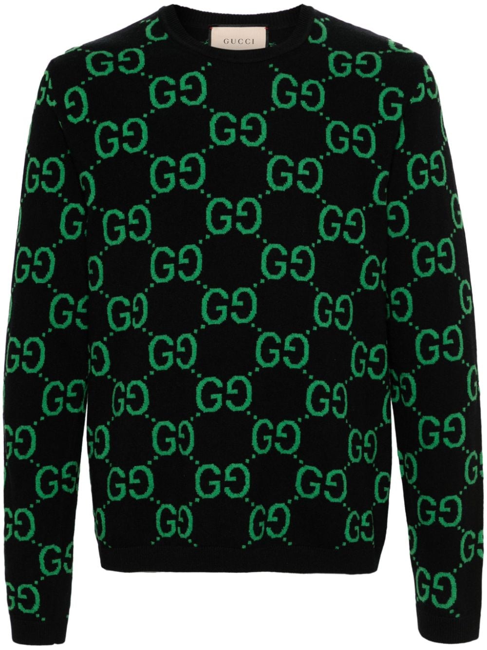 Gucci Wollpullover mit GG-Jacquardmuster - Schwarz von Gucci