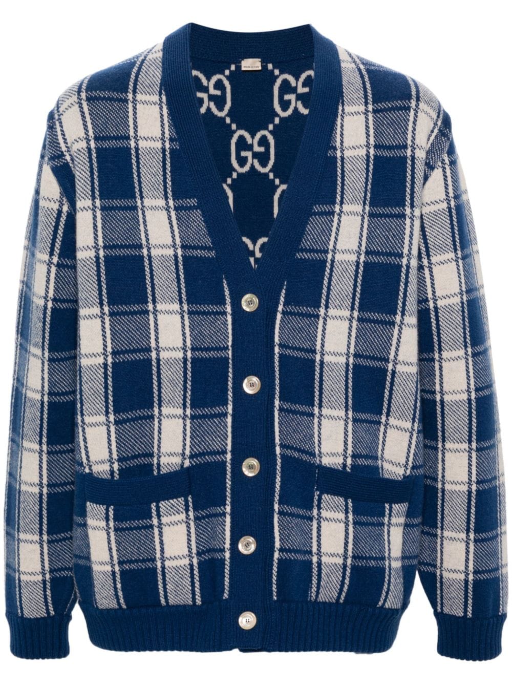 Gucci Wendbarer Cardigan mit Karomuster - Blau von Gucci