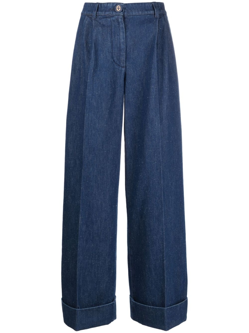 Gucci Weite High-Waist-Jeans - Blau von Gucci