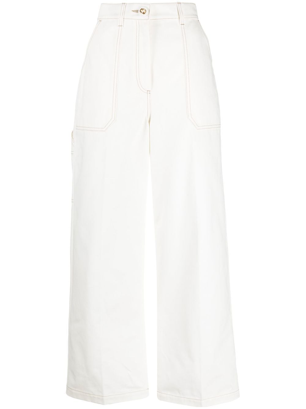Gucci Weite High-Waist-Jeans - Weiß von Gucci