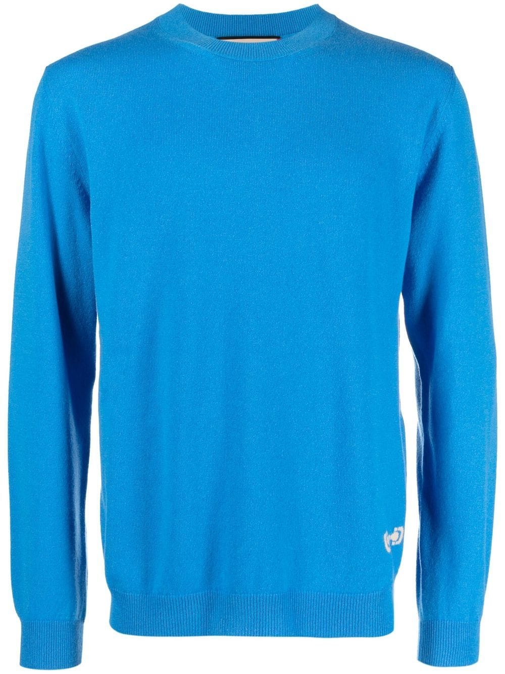 Gucci Intarsien-Pullover mit Logo - Blau von Gucci