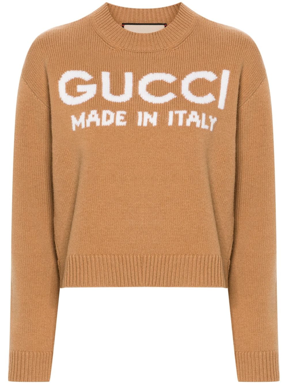 Gucci Pullover mit Intarsien-Logo - Nude von Gucci