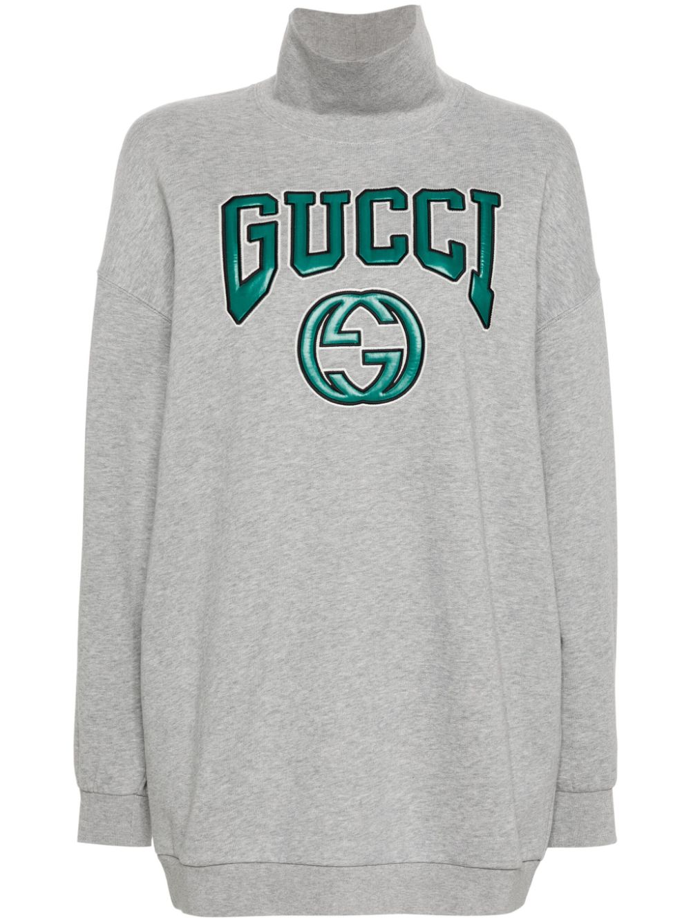 Gucci Sweatshirt mit Logo-Patch - Grau von Gucci