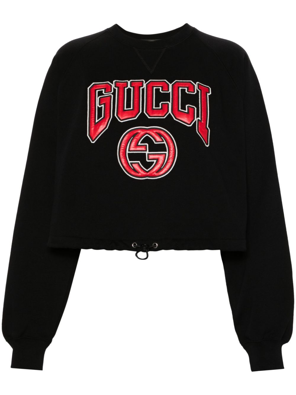 Gucci Sweatshirt mit Logo-Applikation - Schwarz von Gucci