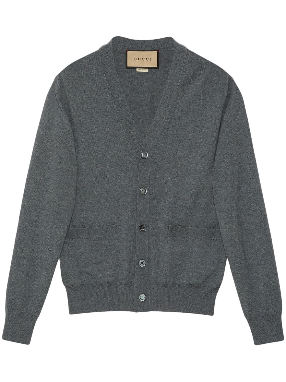 Gucci Cardigan mit Logo-Stickerei - Grau von Gucci