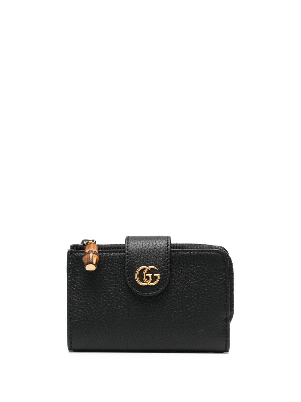 Gucci Portemonnaie mit Logo-Schild - Schwarz von Gucci