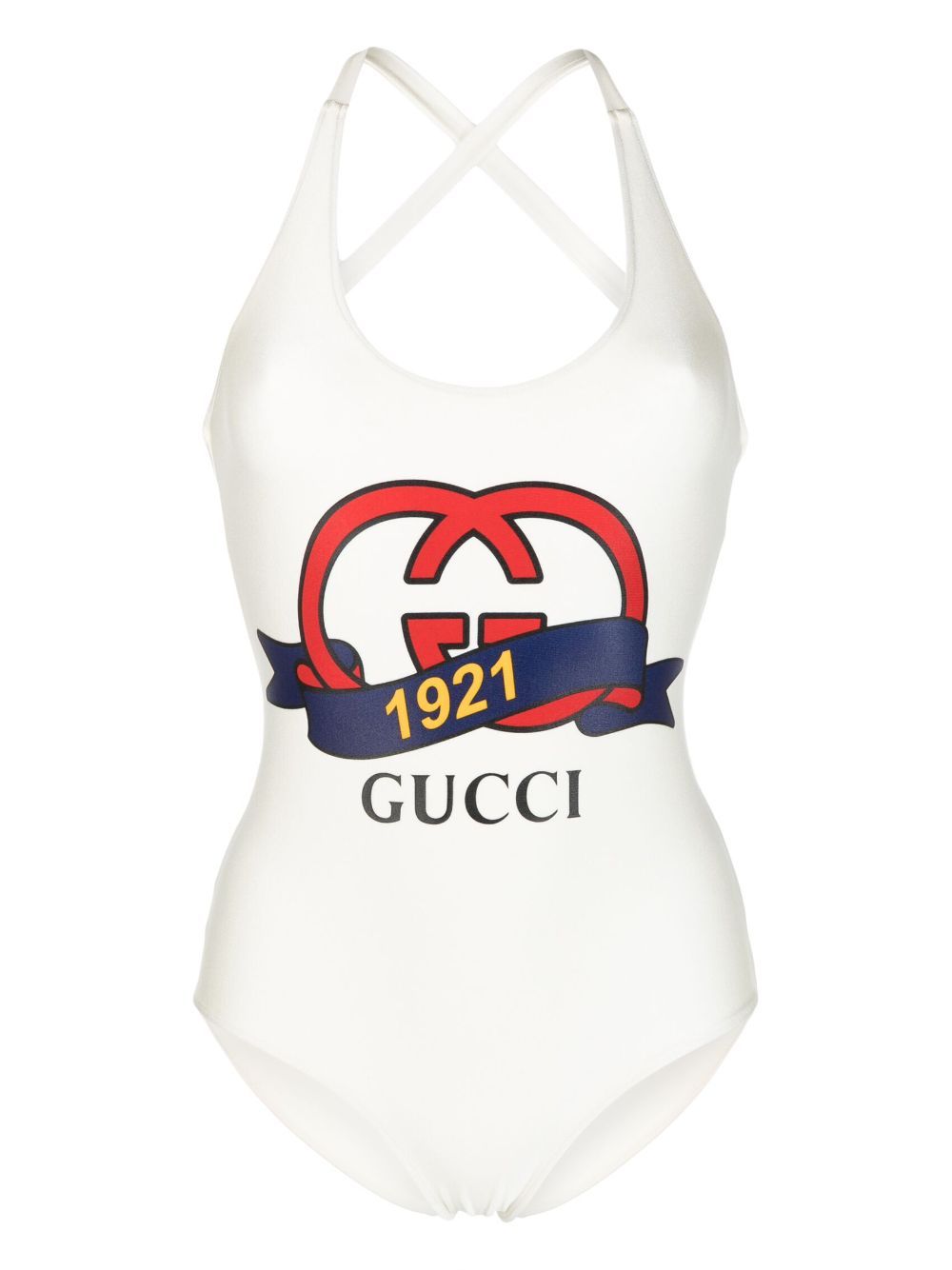Gucci Badeanzug mit Logo-Print - Weiß von Gucci
