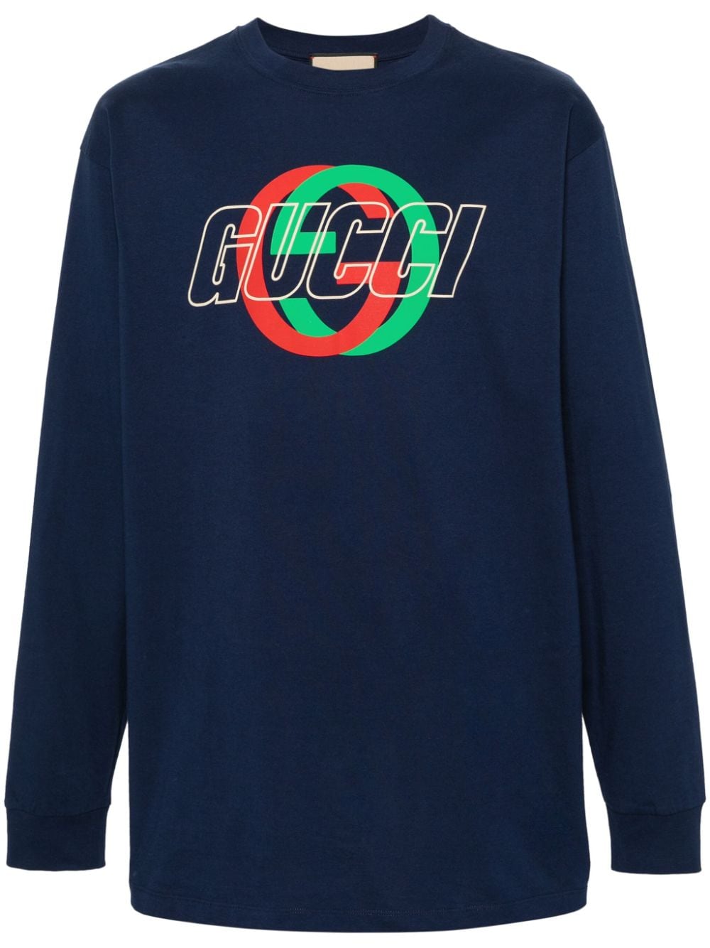 Gucci T-Shirt mit Logo-Print - Blau von Gucci