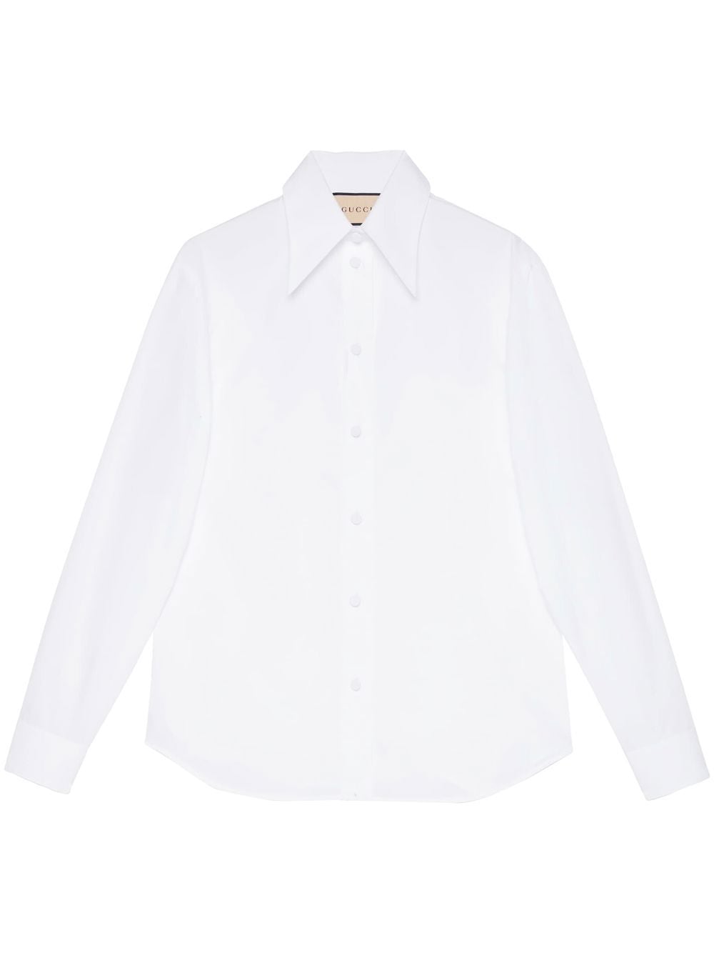 Gucci Langarmshirt mit spitzem Kragen - Weiß von Gucci