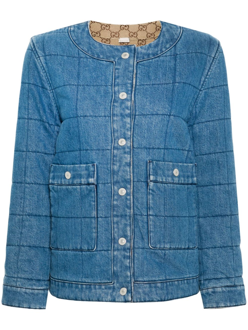 Gucci Wendbare GG Supreme Jeansjacke - Blau von Gucci