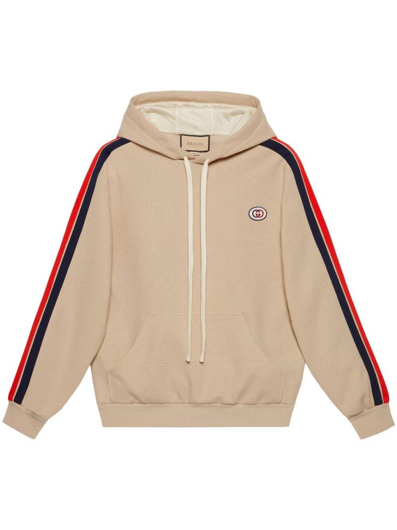 Gucci Hoodie mit Streifen - Nude von Gucci