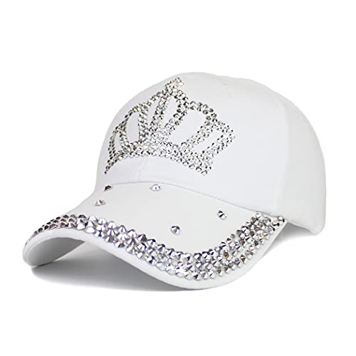 Gudessly Verstellbare Damen Bling Strass bejeweled Baumwolle Denim Baseball Cap Hip Hop Hut - - von Gudessly