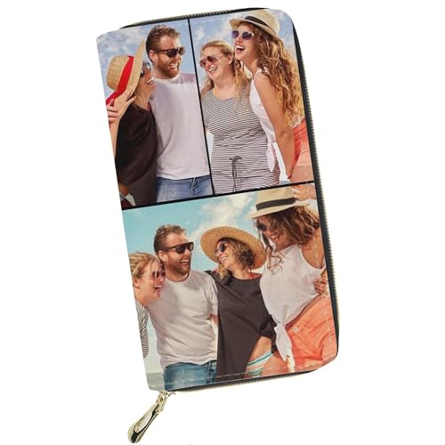 Gudina Personalisierte Geldbörse Damen,Portemonnaie Damen mit Foto,Brieftaschen-Geschenk für Mutter, Ehefrau, Freundin, Schwestern, Beste Freunde zum Jubiläumsgeburtstag（Duplexdruck） von Gudina
