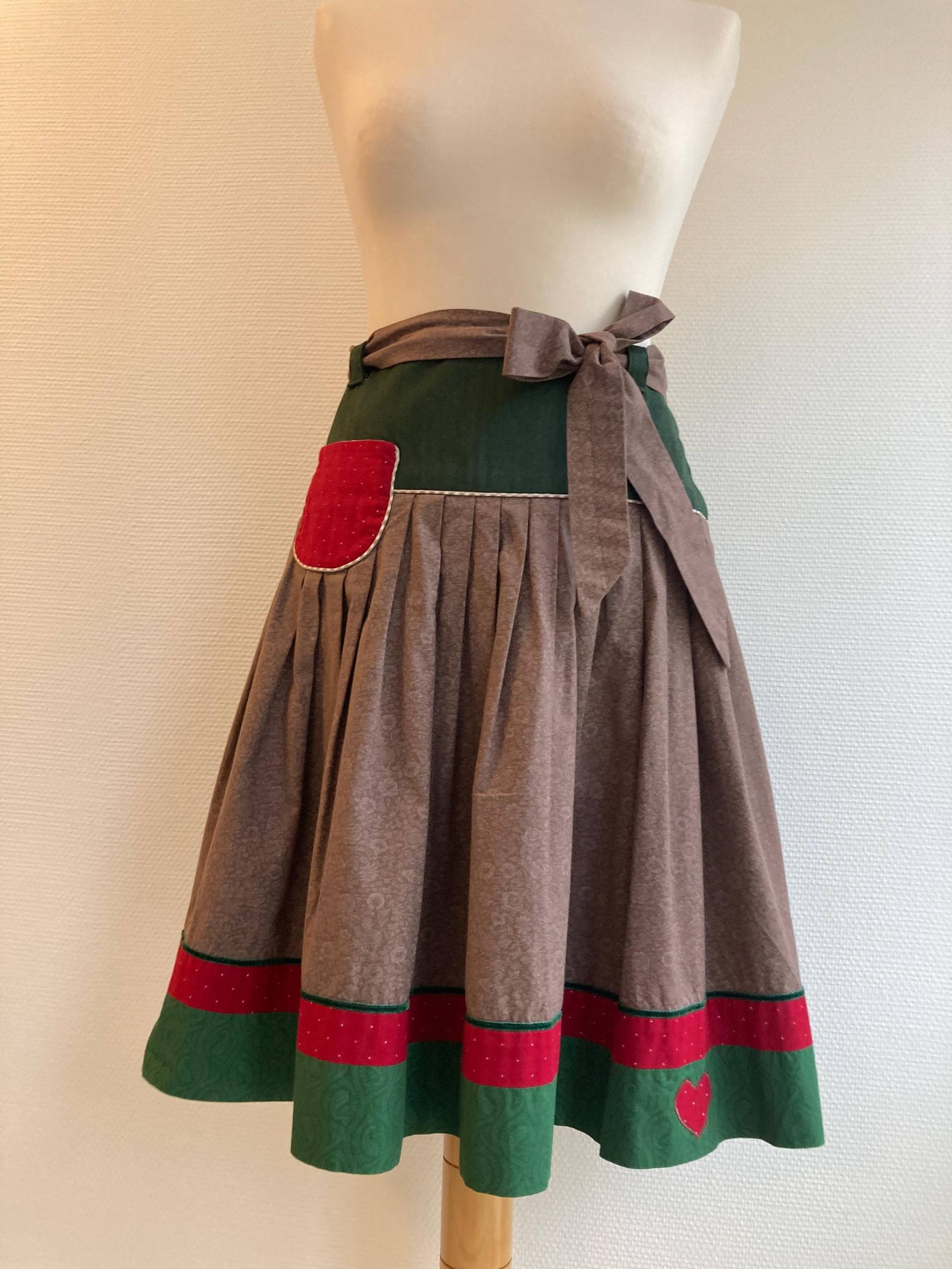 Dirndlrock Gr.38, Handgefertigtes Unikat in Herbstlichen Farben von GudrunRichter