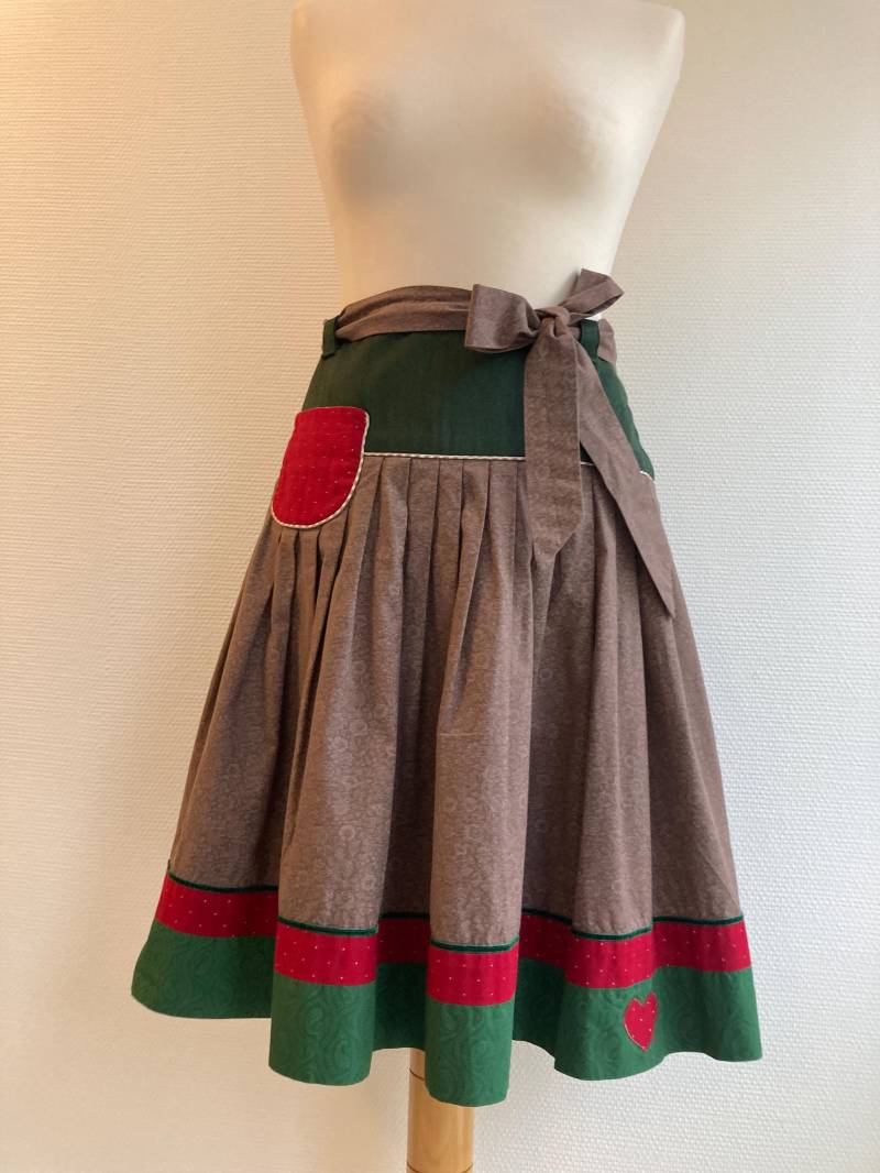 Dirndlrock Gr.38, Handgefertigtes Unikat in Herbstlichen Farben von GudrunRichter