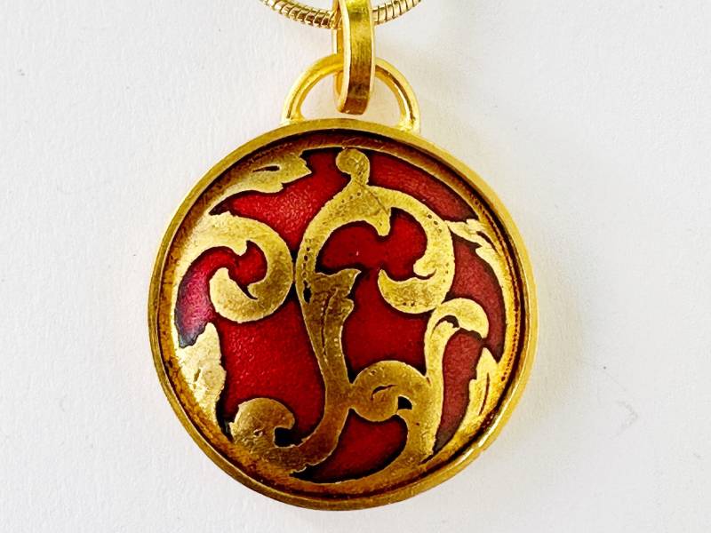 Anhänger Aus Antikem Emaille Knopf von GudrunRothSchmuck