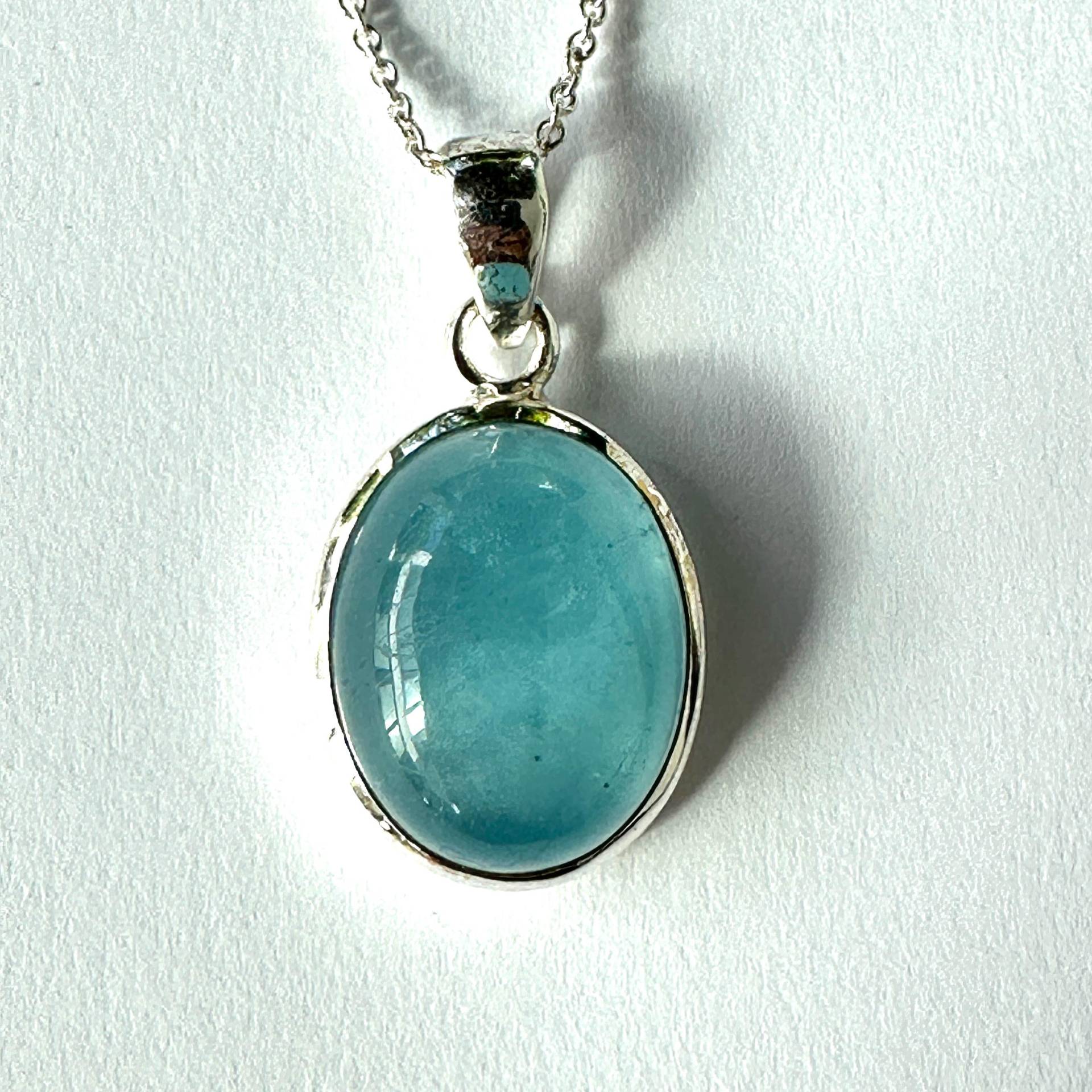 Aquamarin Anhänger Hellblau Silber von GudrunRothSchmuck