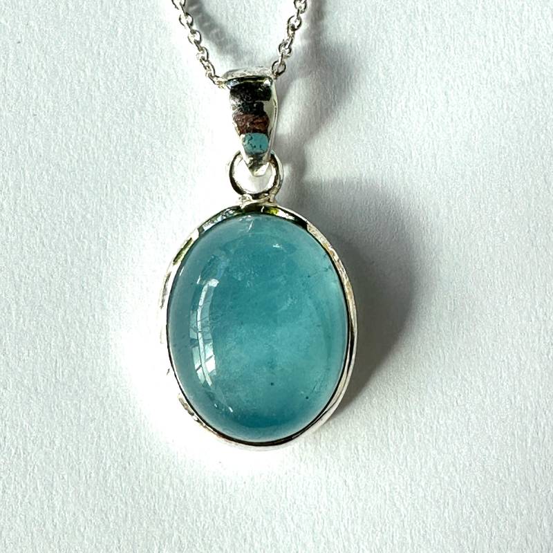 Aquamarin Anhänger Hellblau Silber von GudrunRothSchmuck