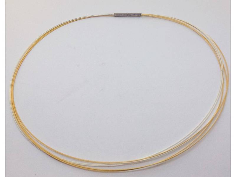 Halsreif Mehrreihig Gold Silber Bajonett von GudrunRothSchmuck