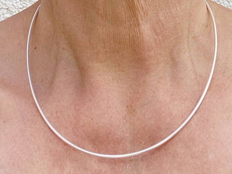 Omega Reif Mit Karabiner Verschluss 2mm Stark von GudrunRothSchmuck