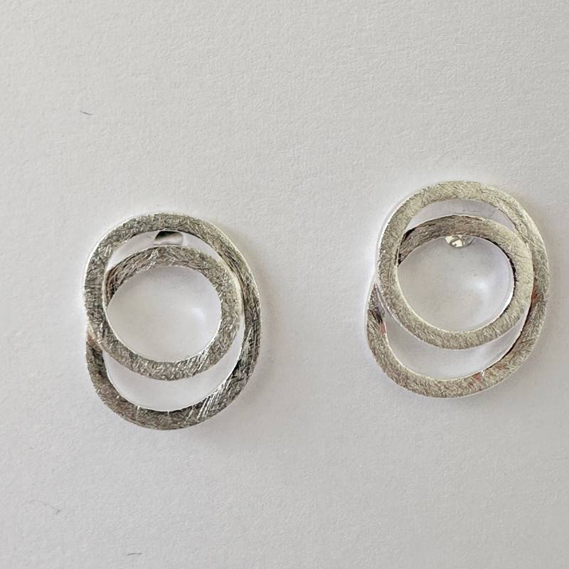 Silber Ohrringe Kringel Stecker von GudrunRothSchmuck