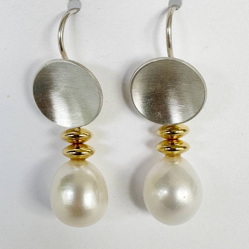 Silber Ohrringe Perlen Bicolor Wechselschmuck von GudrunRothSchmuck