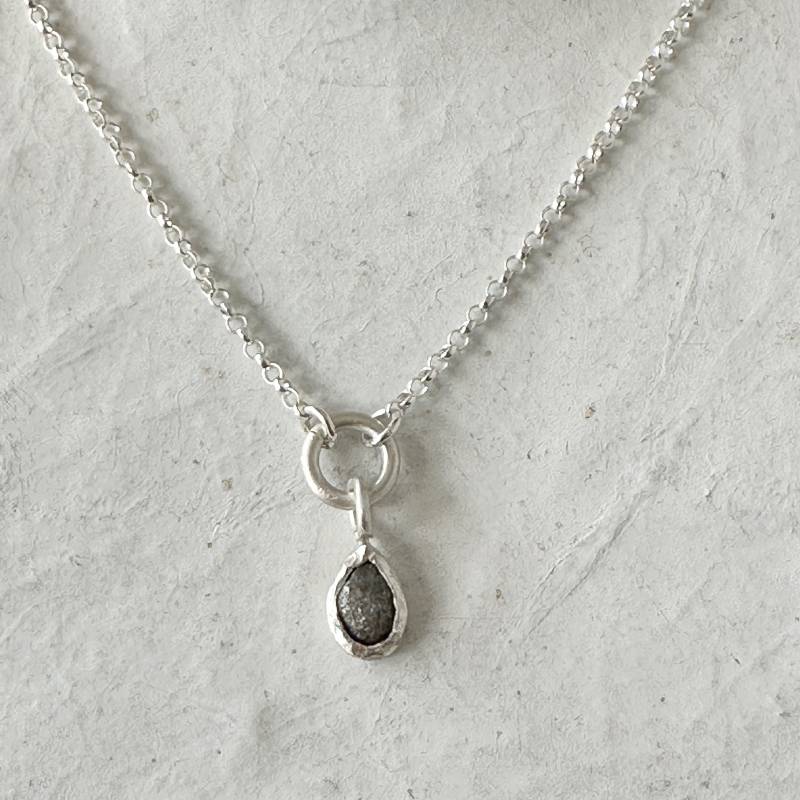 Silberkette Mit Rohdiamant Anhänger von GudrunRothSchmuck