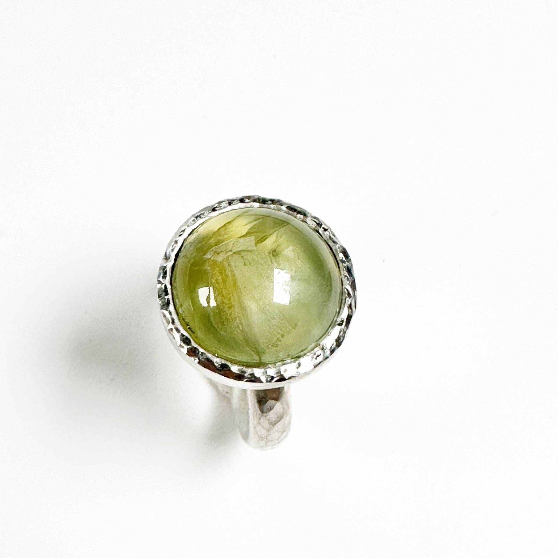 Silberring Großem Prehnit von GudrunRothSchmuck