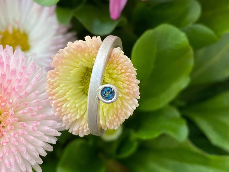 Silberring Mit Blautopas von GudrunRothSchmuck