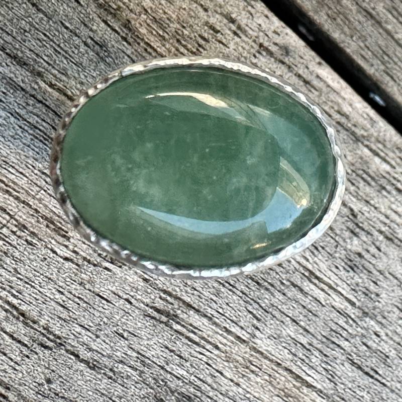 Silberring Mit Dunklem Aquamarin von GudrunRothSchmuck