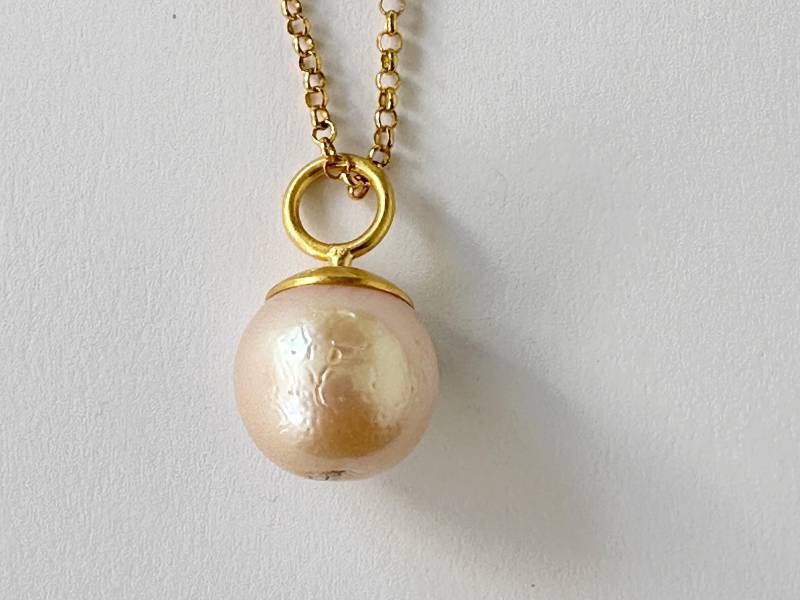 Süßwasser Perle Kugelanhänger Silber von GudrunRothSchmuck