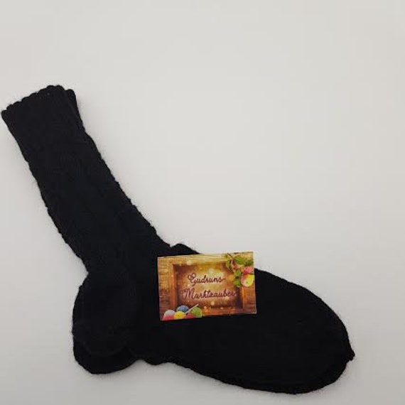 Uni Schwarze, Handgestrickte Socken Gr. 36/37 von GudrunsMarktzauber