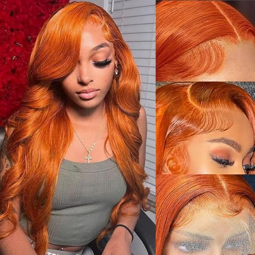 Guebb Spitzenperücken vorne Ingwerorange Nr. 350, gewelltes Echthaar, Material: 100 % unverarbeitete brasilianische Echthaarperücken, ohne Klebstoff, für schwarze Frauen, geschnitten Guebb Spitzenperücken vorne Ingwerorange Nr. 350, gewelltes Echthaar, Material: 100 % unverarbeitete brasilianische Echthaarperücken, ohne Klebstoff, für schwarze Frauen, geschnitten von Guebb
