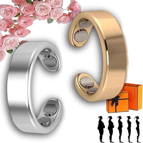 Sömni Ring Damen Wechseljahre, 2025 Sömni Ring : Wechseljahreshilfe natürlich Verstellbare Magnetische Therapie Ringe für Männer und Frauen Entspannung, Schlafhilfe Müdigkeitsreduktion (2PC-D) von Guegalls
