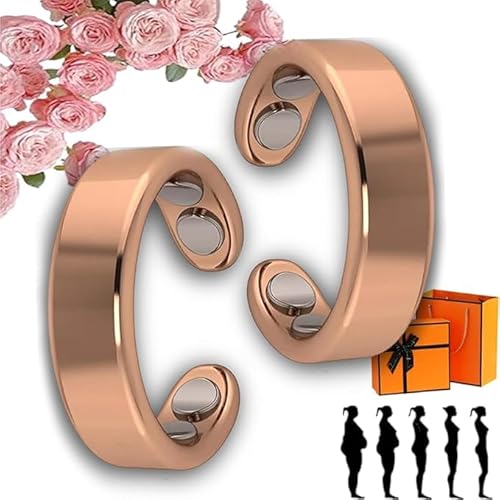 Sömni Ring Damen Wechseljahre, 2025 Sömni Ring : Wechseljahreshilfe natürlich Verstellbare Magnetische Therapie Ringe für Männer und Frauen Entspannung, Schlafhilfe Müdigkeitsreduktion (2PC-F) von Guegalls