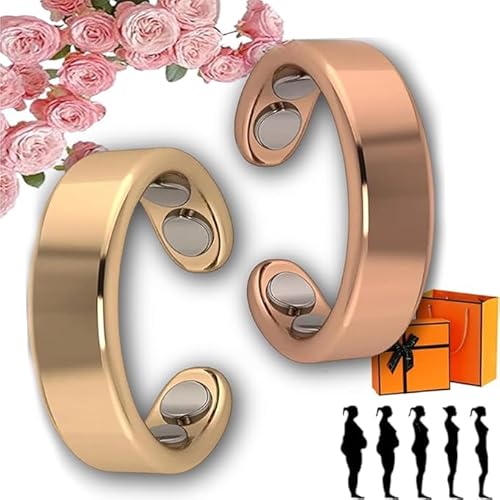 Sömni Ring Damen Wechseljahre, 2025 Sömni Ring : Wechseljahreshilfe natürlich Verstellbare Magnetische Therapie Ringe für Männer und Frauen Entspannung, Schlafhilfe Müdigkeitsreduktion (2PC-H) von Guegalls