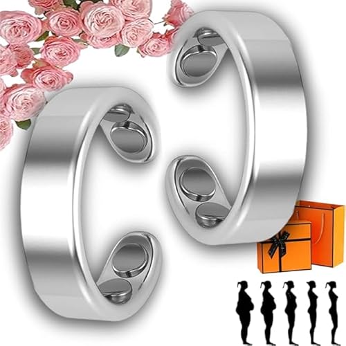 Sömni Ring Damen Wechseljahre, 2025 Sömni Ring : Wechseljahreshilfe natürlich Verstellbare Magnetische Therapie Ringe für Männer und Frauen Entspannung, Schlafhilfe Müdigkeitsreduktion (2PC-I) von Guegalls
