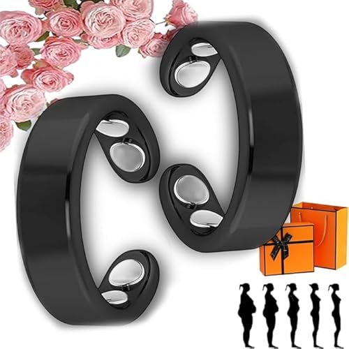 Sömni Ring Damen Wechseljahre, 2025 Sömni Ring : Wechseljahreshilfe natürlich Verstellbare Magnetische Therapie Ringe für Männer und Frauen Entspannung, Schlafhilfe Müdigkeitsreduktion (2PC-J) von Guegalls