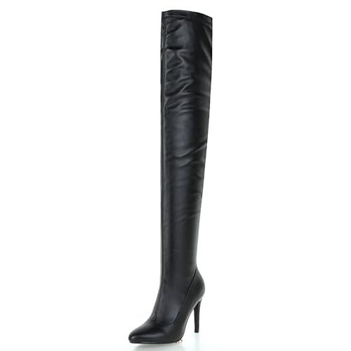 Gueploer Damen Overknee Stiefel, Spitze Dünne Absätze Stretch High Thigh Stiefel Für Party, Täglich,Schwarz,32 EU Gueploer Damen Overknee Stiefel, Spitze Dünne Absätze Stretch High Thigh Stiefel Für Party, Täglich,Schwarz,32 EU von Gueploer