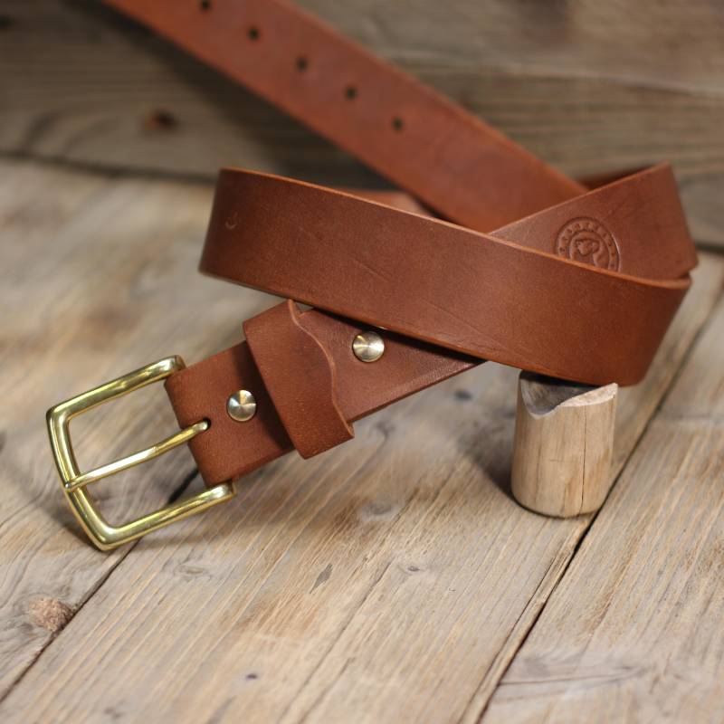 Personalisierter Ledergürtel Für Herren, Handgefertigtes Geschenk Vater Freund, Gürtel Aus Extrem Robust Leder 11/12 Oz Von Hermann Oak von GuertelatelierDE