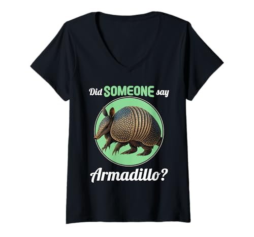 Damen Gürteltiere Gürteltier T-Shirt mit V-Ausschnitt Damen Gürteltiere Gürteltier T-Shirt mit V-Ausschnitt von Gürteltiere Gürteltier Tier Shop