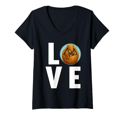 Damen Gürteltiere Gürteltier T-Shirt mit V-Ausschnitt Damen Gürteltiere Gürteltier T-Shirt mit V-Ausschnitt von Gürteltiere Gürteltier Tier Shop