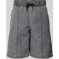 Guess Activewear Regular Fit Shorts mit Reißverschlusstaschen Modell 'MUSCARI' in BLACK, Größe XXL von Guess Activewear