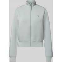 Guess Activewear Sweatjacke mit Label-Applikation Modell 'NEW ALLIE' in Mittelgrau, Größe M von Guess Activewear