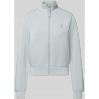 Guess Activewear Sweatjacke mit Label-Applikation Modell 'NEW ALLIE' in Mittelgrau, Größe XL von Guess Activewear