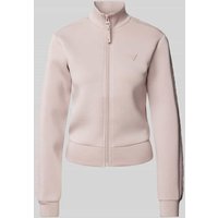 Guess Activewear Sweatjacke aus Scuba in Taupe, Größe M von Guess Activewear