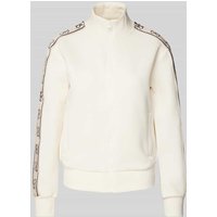 Guess Activewear Sweatjacke mit Label-Print Modell 'BRITNEY' in Ecru, Größe M von Guess Activewear