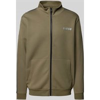 Guess Activewear Sweatjacke mit Reißverschluss in Oliv, Größe M von Guess Activewear